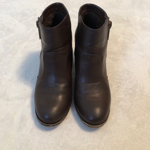 BAMBOO brown heeled ankle booties - Picture 8 of 9